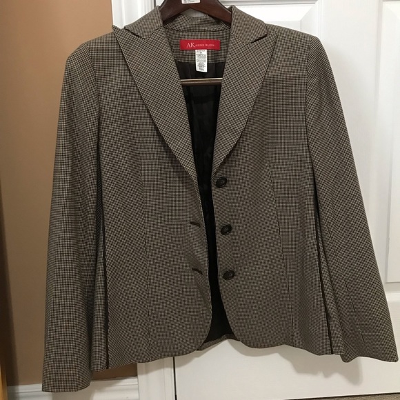 Tan Houndstooth Blazer - Picture 1 of 3